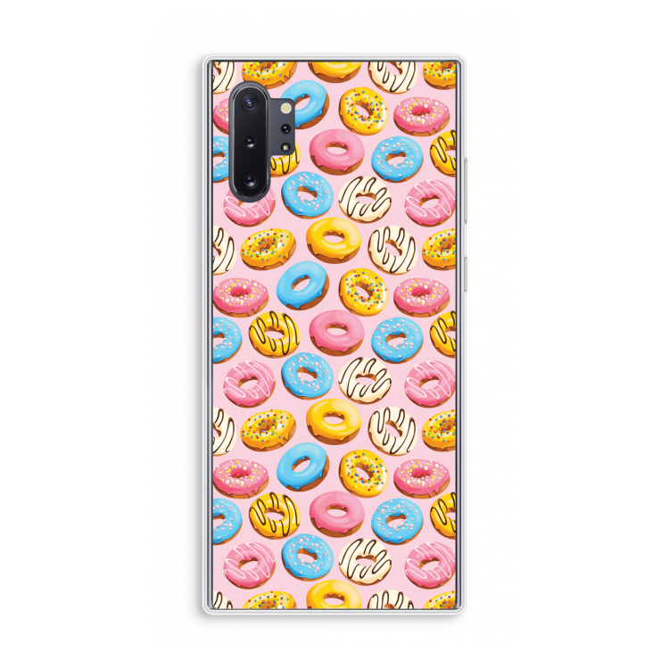 Pink donuts: Samsung Galaxy Note 10 Plus Transparant Hoesje