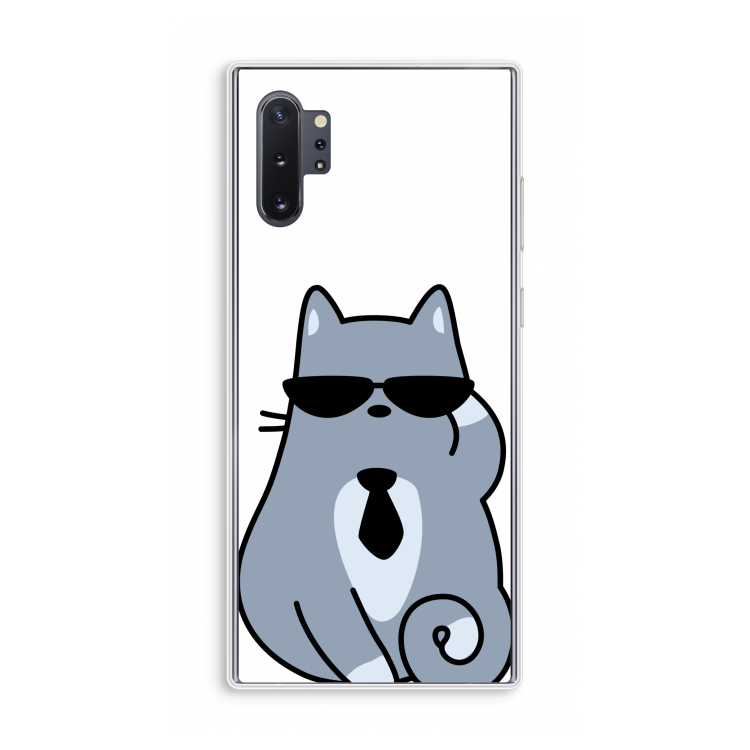 Cool cat: Samsung Galaxy Note 10 Plus Transparant Hoesje