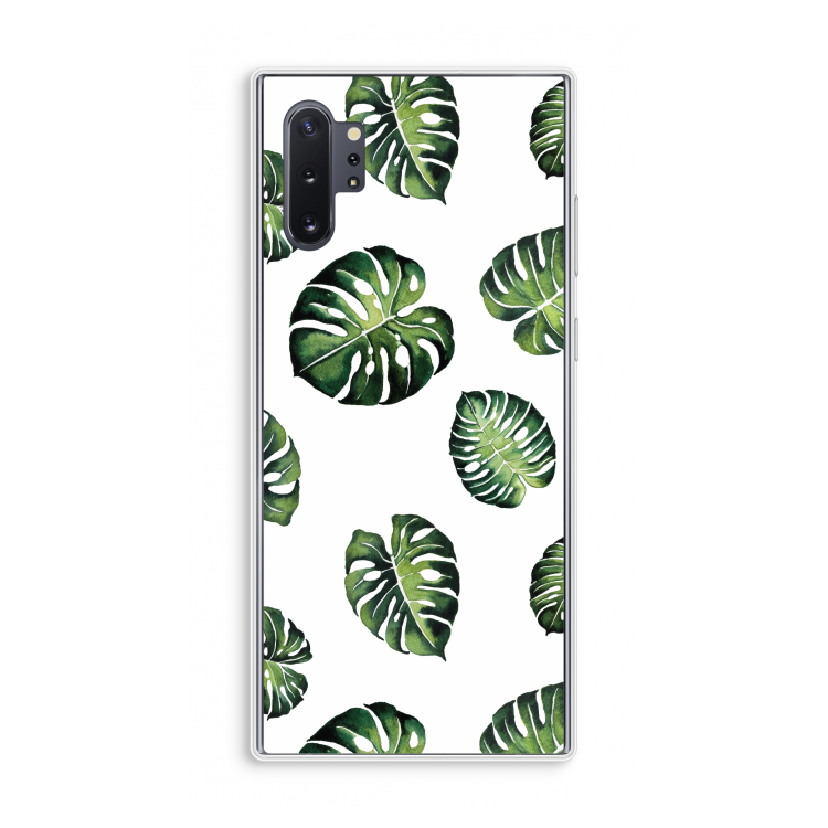 Tropische bladeren: Samsung Galaxy Note 10 Plus Transparant Hoesje
