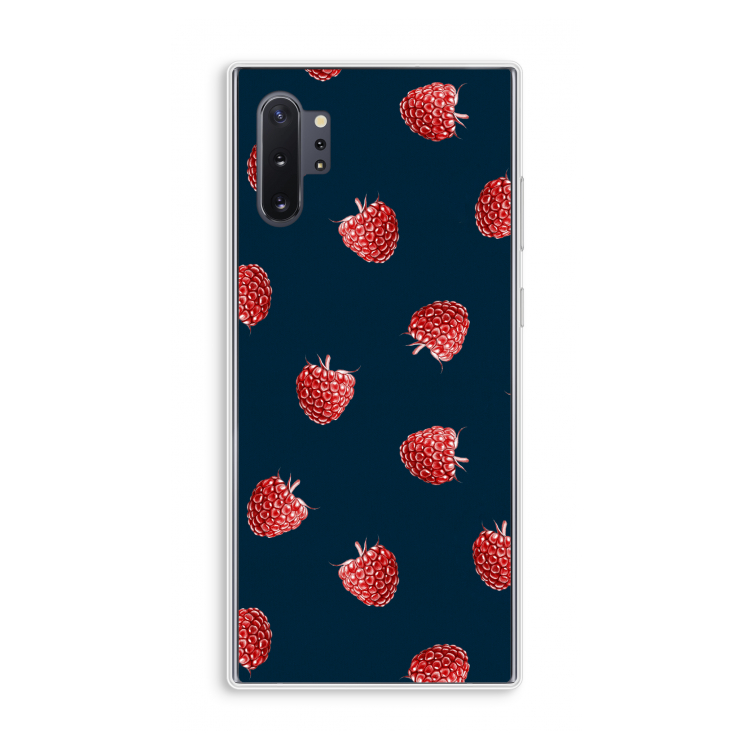 Framboosjes: Samsung Galaxy Note 10 Plus Transparant Hoesje