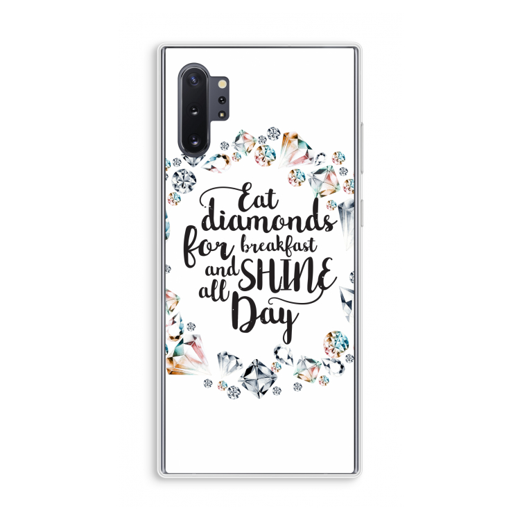 Diamonds: Samsung Galaxy Note 10 Plus Transparant Hoesje