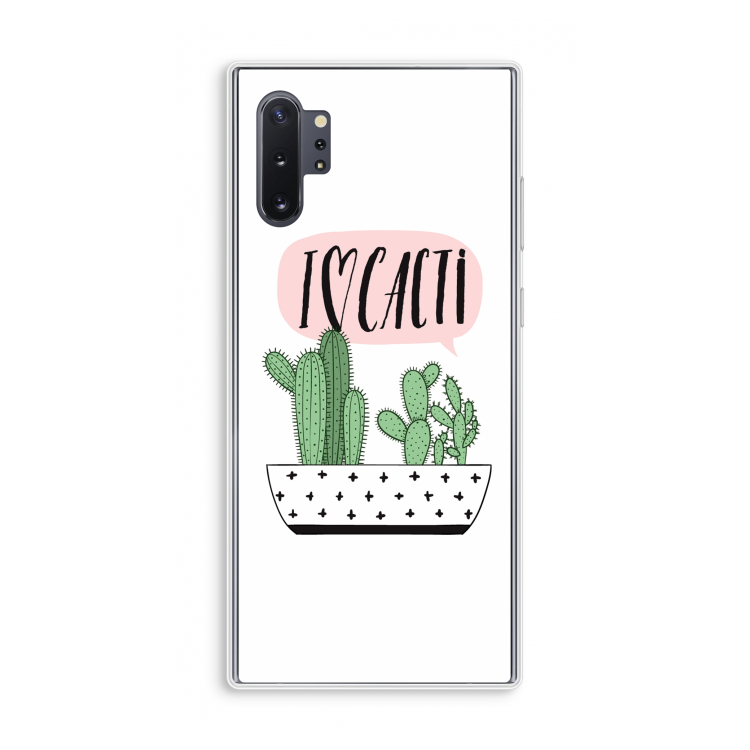 I love cacti: Samsung Galaxy Note 10 Plus Transparant Hoesje