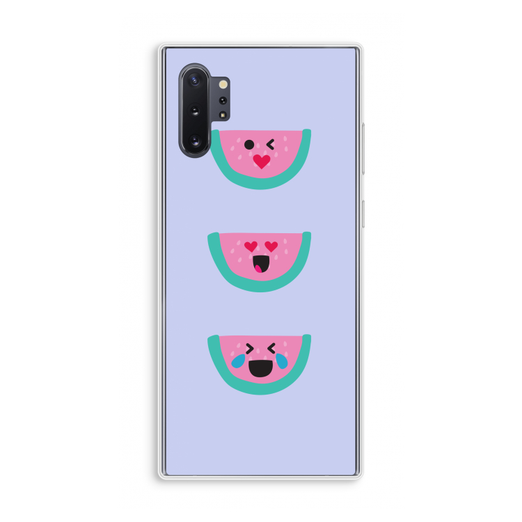 Smiley watermeloen: Samsung Galaxy Note 10 Plus Transparant Hoesje