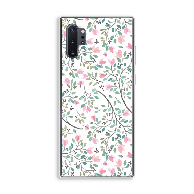 Sierlijke bloemen: Samsung Galaxy Note 10 Plus Transparant Hoesje