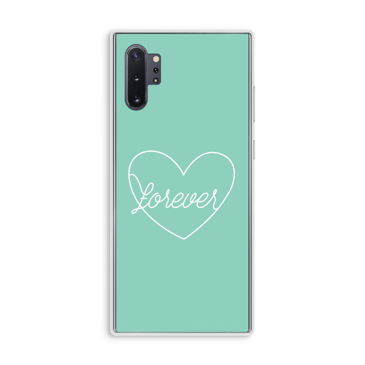 Forever heart pastel: Samsung Galaxy Note 10 Plus Transparant Hoesje