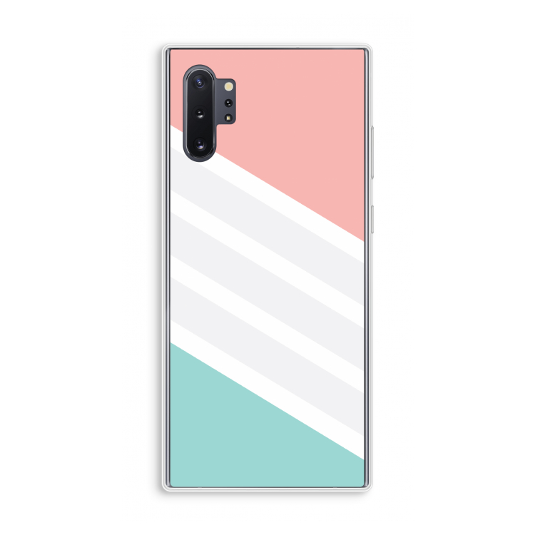 Strepen pastel: Samsung Galaxy Note 10 Plus Transparant Hoesje