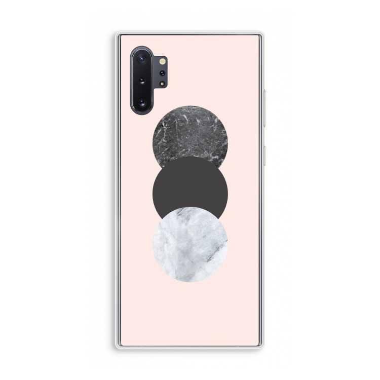 Marmeren cirkels: Samsung Galaxy Note 10 Plus Transparant Hoesje