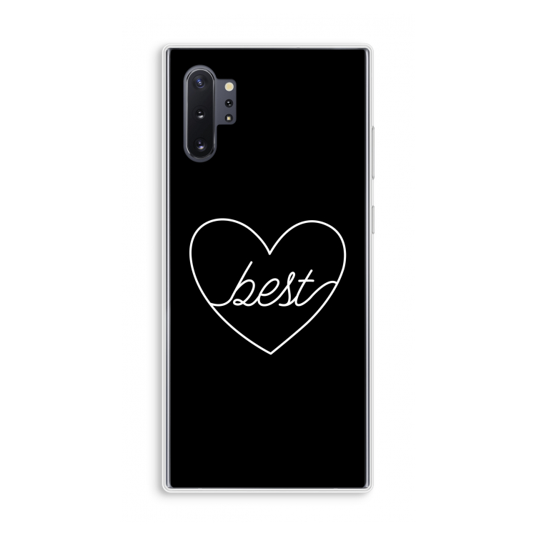 Best heart black: Samsung Galaxy Note 10 Plus Transparant Hoesje