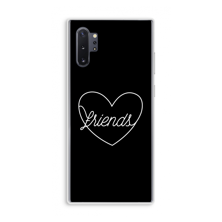 Friends heart black: Samsung Galaxy Note 10 Plus Transparant Hoesje