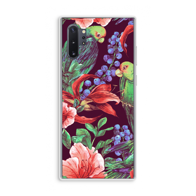 Papegaaien: Samsung Galaxy Note 10 Plus Transparant Hoesje