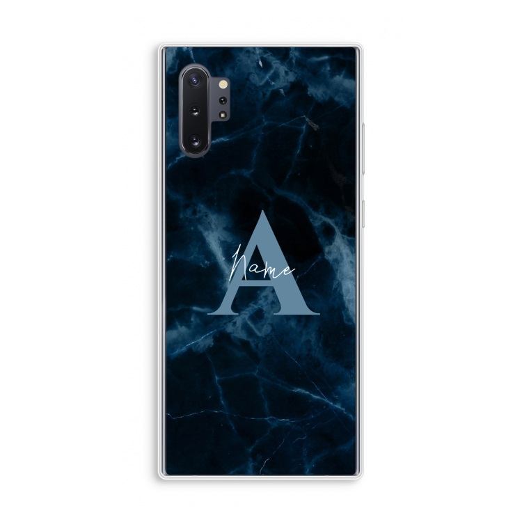 Midnight Marble: Samsung Galaxy Note 10 Plus Transparant Hoesje