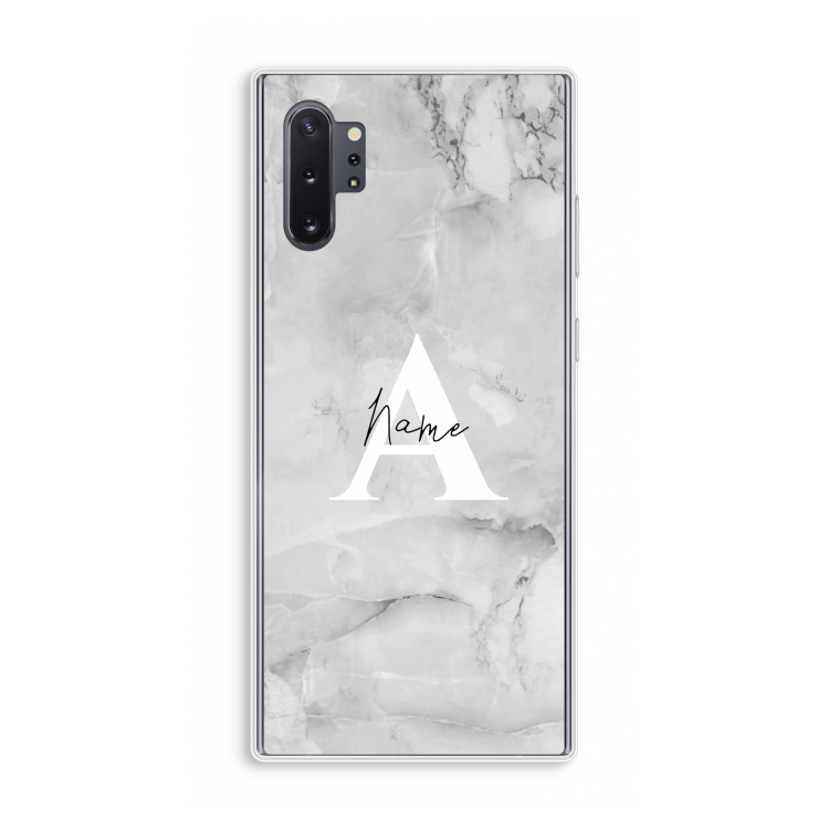 Ivory Marble: Samsung Galaxy Note 10 Plus Transparant Hoesje