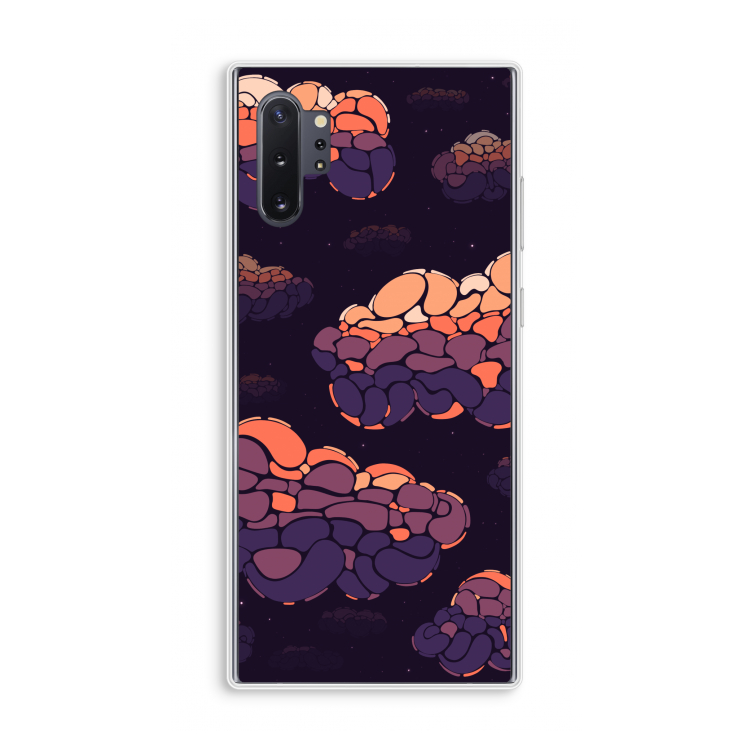 Patroon Wolken: Samsung Galaxy Note 10 Plus Transparant Hoesje