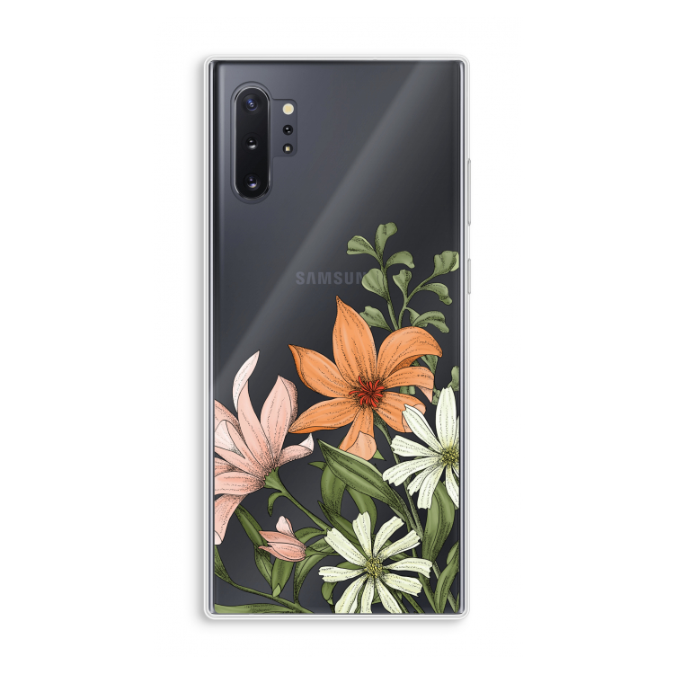 Floral bouquet: Samsung Galaxy Note 10 Plus Transparant Hoesje