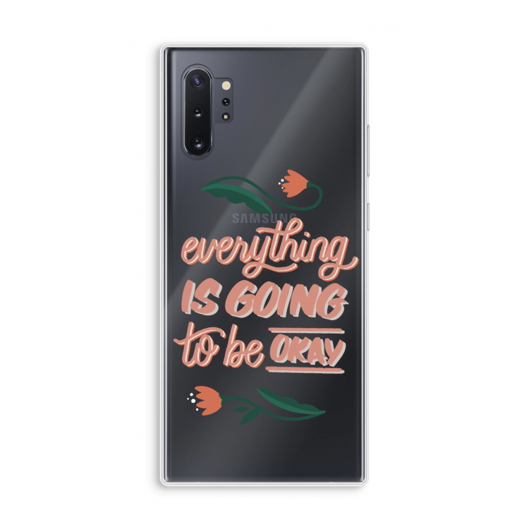 Optimistic flower girl: Samsung Galaxy Note 10 Plus Transparant Hoesje