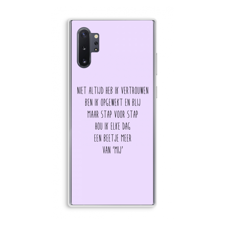 Zelfvertrouwen: Samsung Galaxy Note 10 Plus Transparant Hoesje