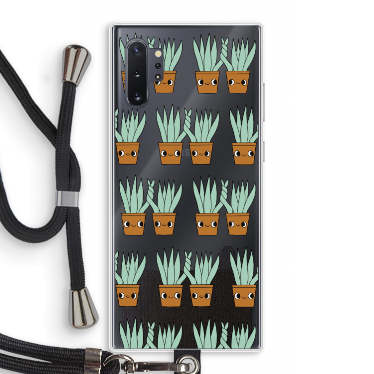 Sansevieria: Samsung Galaxy Note 10 Plus Transparant Hoesje met koord