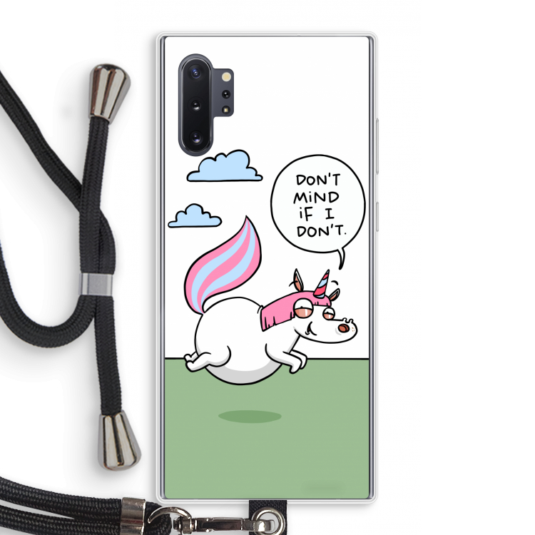 Unicorn: Samsung Galaxy Note 10 Plus Transparant Hoesje met koord