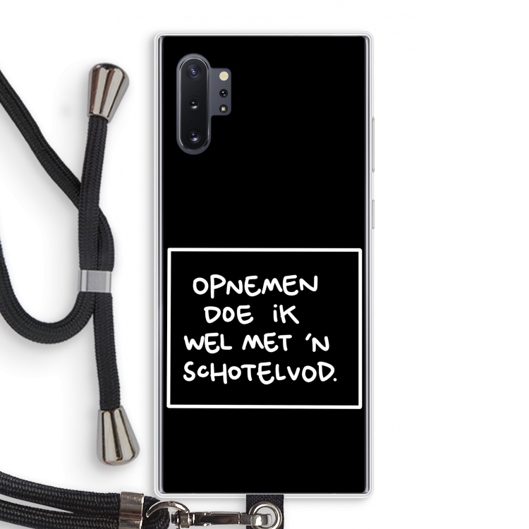 Schotelvod: Samsung Galaxy Note 10 Plus Transparant Hoesje met koord