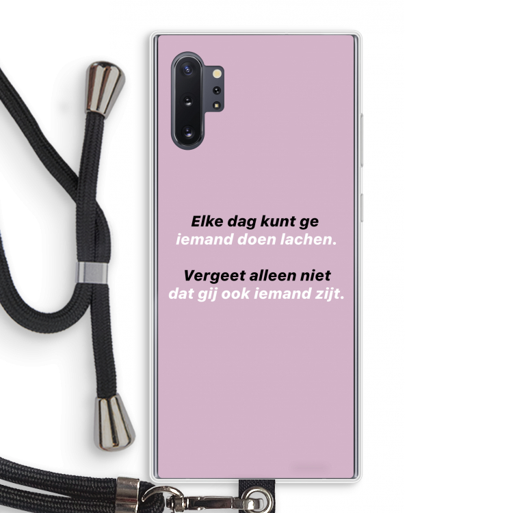 gij zijt ook iemand: Samsung Galaxy Note 10 Plus Transparant Hoesje met koord