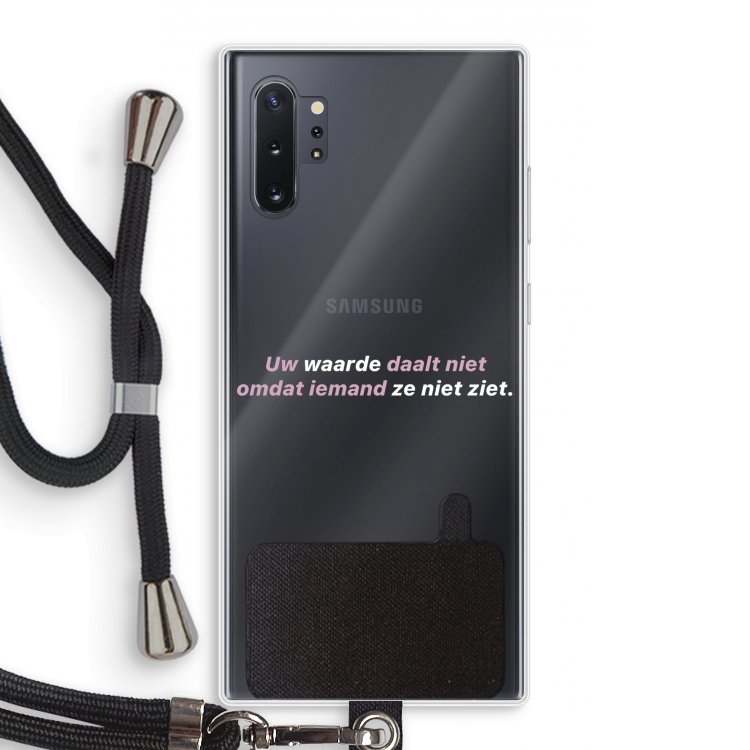 uw waarde daalt niet: Samsung Galaxy Note 10 Plus Transparant Hoesje met koord