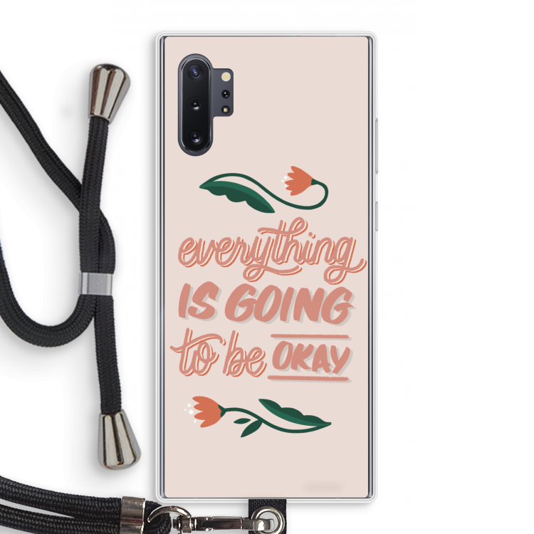 Optimistic flower girl: Samsung Galaxy Note 10 Plus Transparant Hoesje met koord