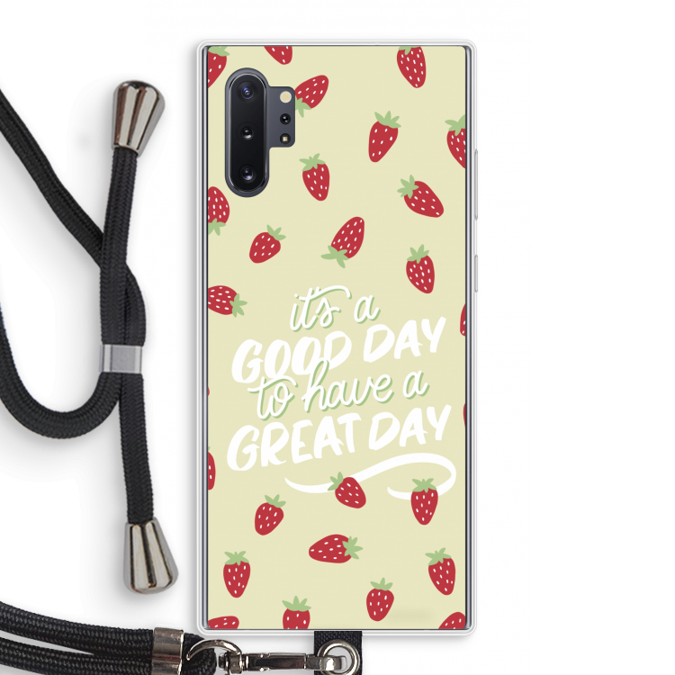 Don't forget to have a great day: Samsung Galaxy Note 10 Plus Transparant Hoesje met koord
