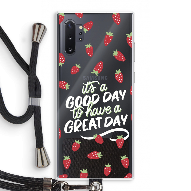 Don't forget to have a great day: Samsung Galaxy Note 10 Plus Transparant Hoesje met koord