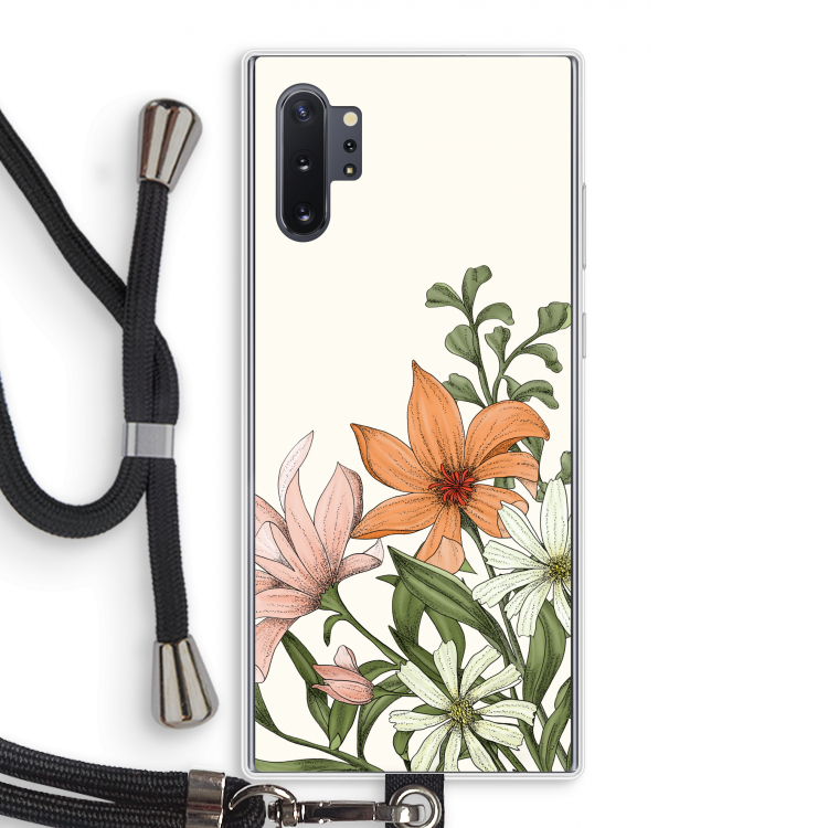 Floral bouquet: Samsung Galaxy Note 10 Plus Transparant Hoesje met koord