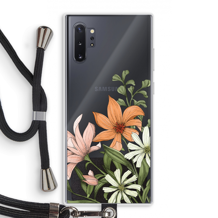 Floral bouquet: Samsung Galaxy Note 10 Plus Transparant Hoesje met koord