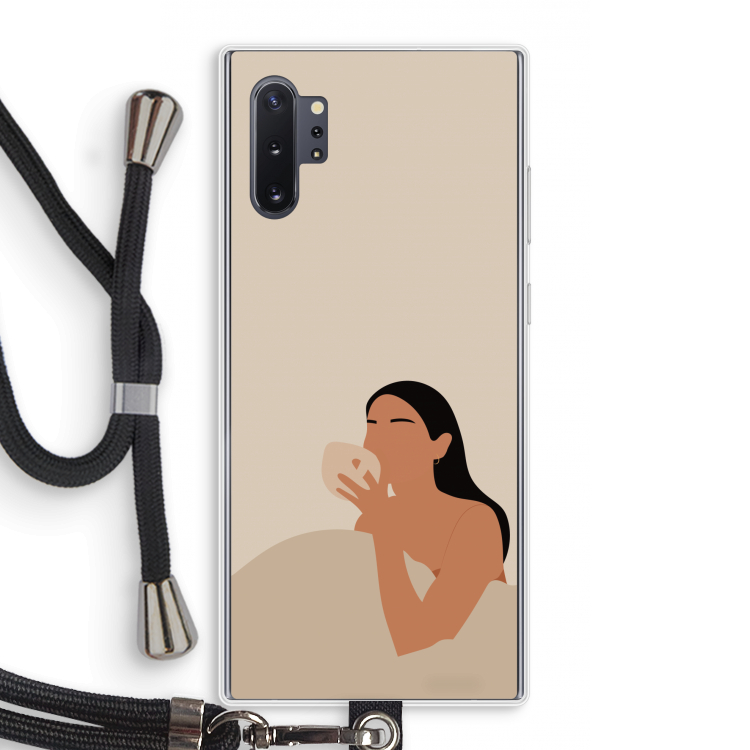 Fresh coffee: Samsung Galaxy Note 10 Plus Transparant Hoesje met koord