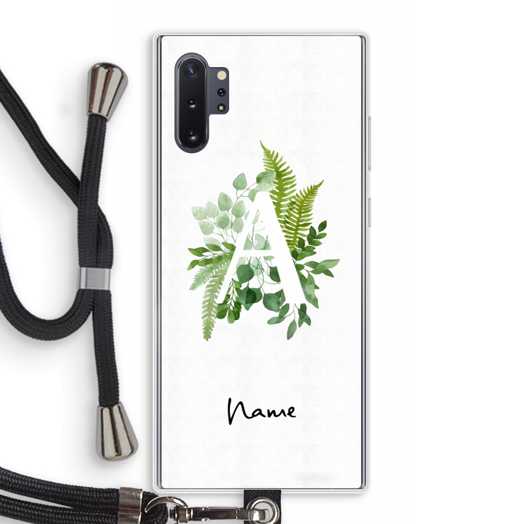 Green Brush: Samsung Galaxy Note 10 Plus Transparant Hoesje met koord