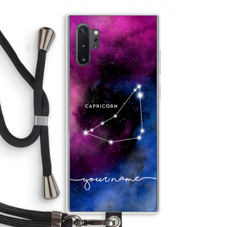 Sterrenbeeld - Donker: Samsung Galaxy Note 10 Plus Transparant Hoesje met koord