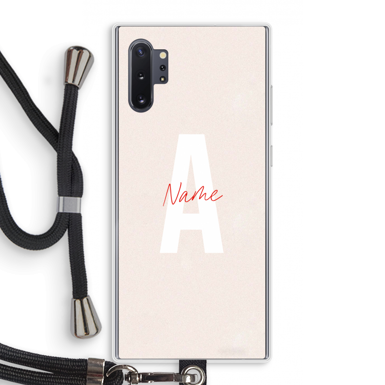 Strawberry Milkshake: Samsung Galaxy Note 10 Plus Transparant Hoesje met koord