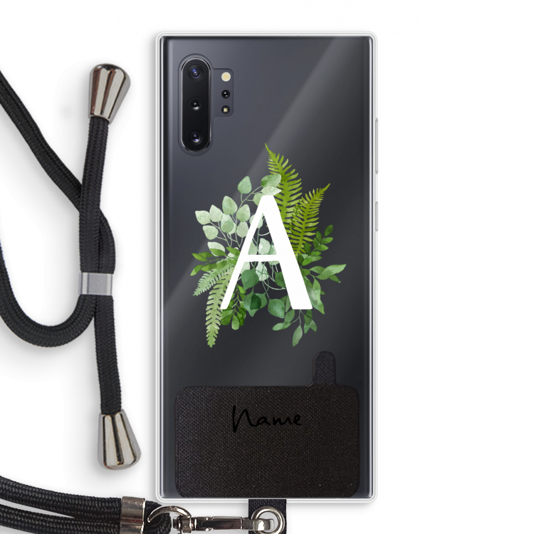 Green Brush: Samsung Galaxy Note 10 Plus Transparant Hoesje met koord