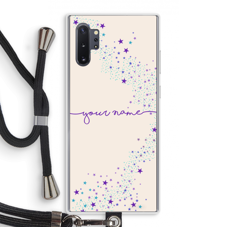 Sterren: Samsung Galaxy Note 10 Plus Transparant Hoesje met koord