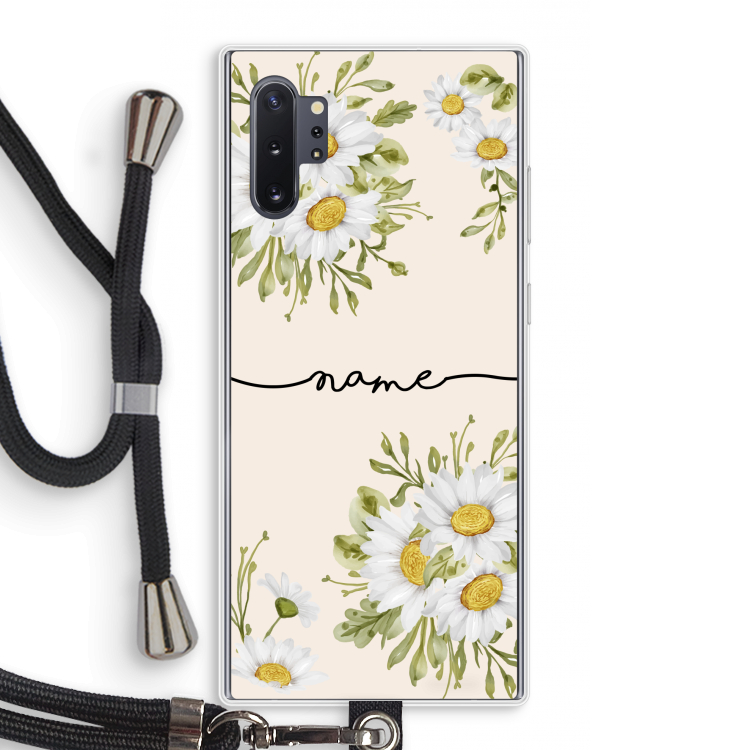 Daisies: Samsung Galaxy Note 10 Plus Transparant Hoesje met koord