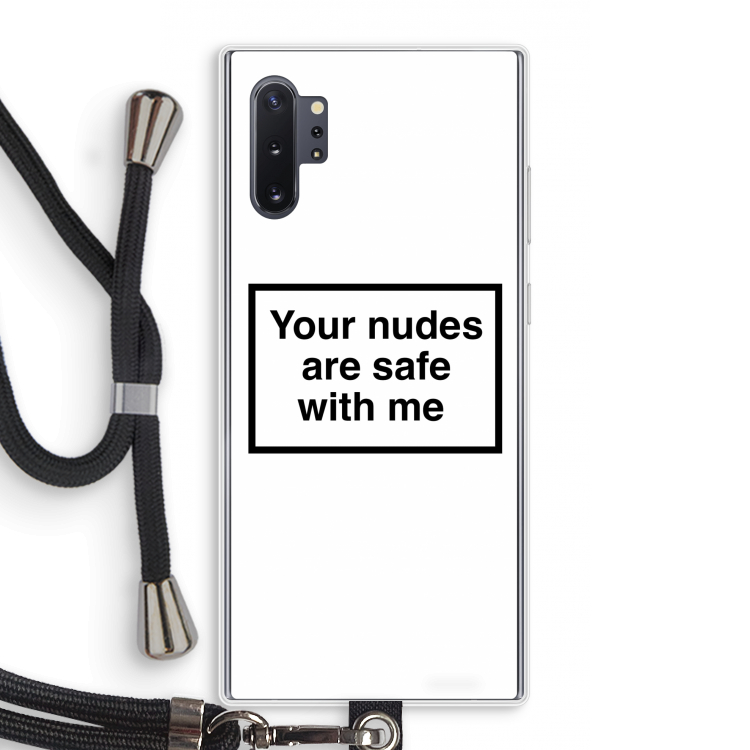Safe with me: Samsung Galaxy Note 10 Plus Transparant Hoesje met koord