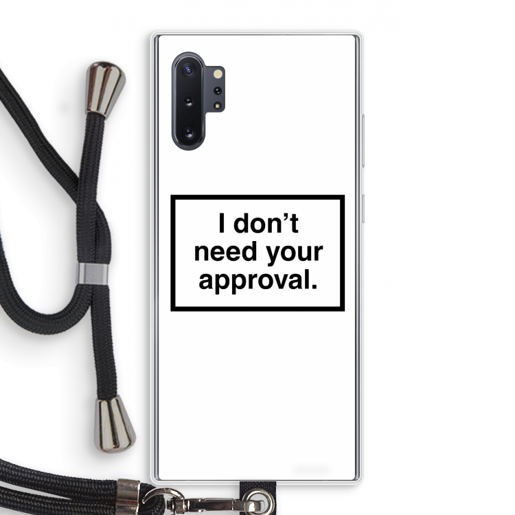 Don't need approval: Samsung Galaxy Note 10 Plus Transparant Hoesje met koord