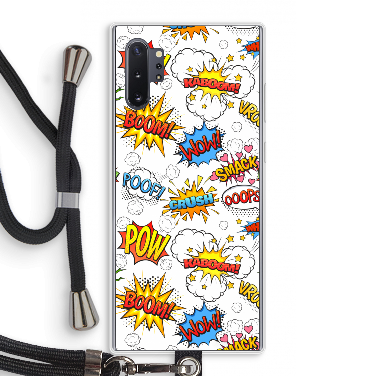 Pow Smack: Samsung Galaxy Note 10 Plus Transparant Hoesje met koord