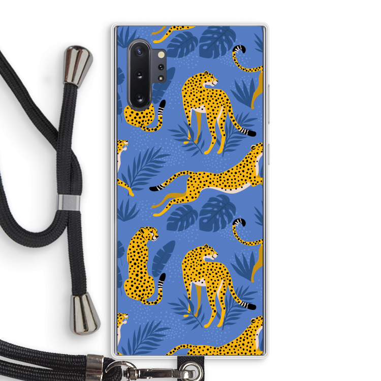 Luipaard: Samsung Galaxy Note 10 Plus Transparant Hoesje met koord