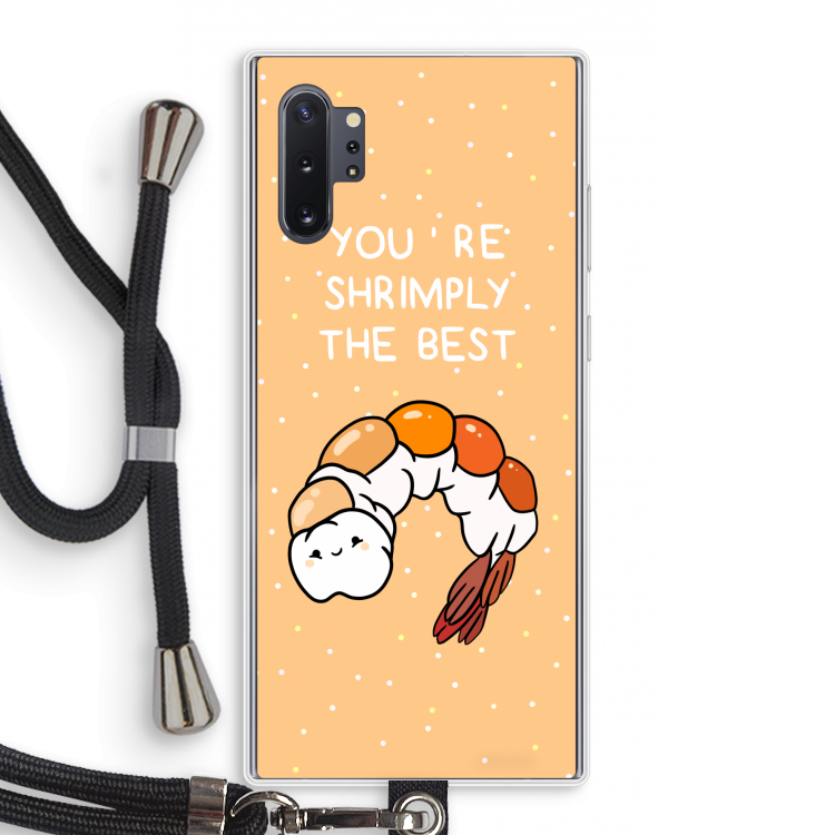 You're Shrimply The Best: Samsung Galaxy Note 10 Plus Transparant Hoesje met koord
