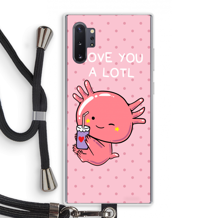 Love You A Lotl: Samsung Galaxy Note 10 Plus Transparant Hoesje met koord