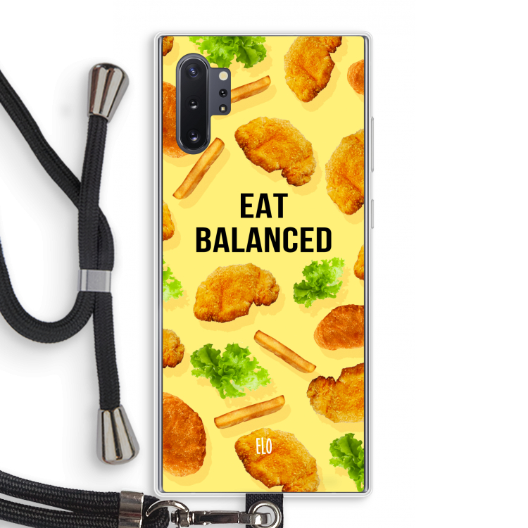 Eat Balanced: Samsung Galaxy Note 10 Plus Transparant Hoesje met koord