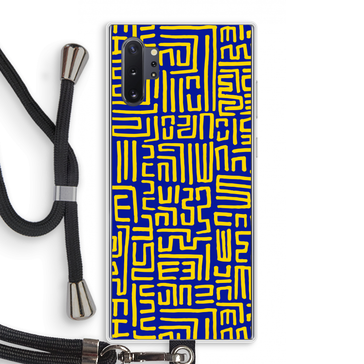 Majorelle Blue Print: Samsung Galaxy Note 10 Plus Transparant Hoesje met koord