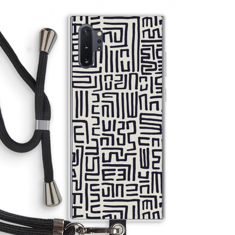 Moroccan Print: Samsung Galaxy Note 10 Plus Transparant Hoesje met koord