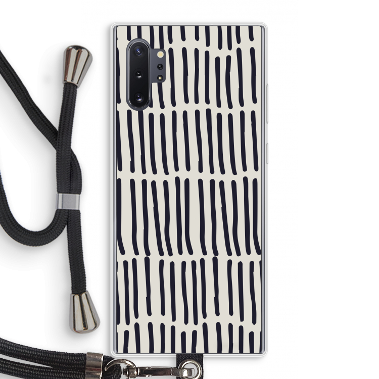 Moroccan stripes: Samsung Galaxy Note 10 Plus Transparant Hoesje met koord