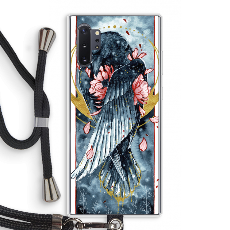 Golden Raven: Samsung Galaxy Note 10 Plus Transparant Hoesje met koord