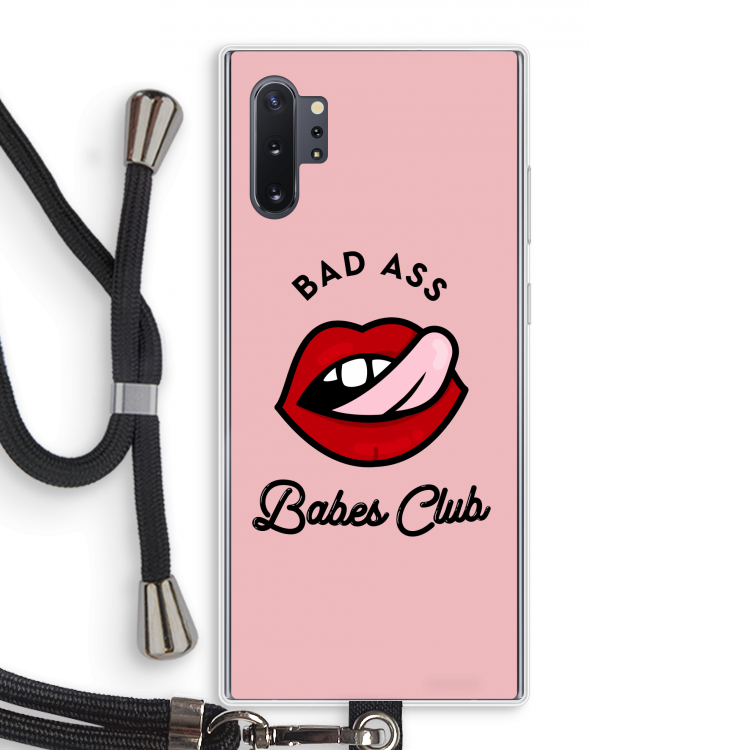 Badass Babes Club: Samsung Galaxy Note 10 Plus Transparant Hoesje met koord