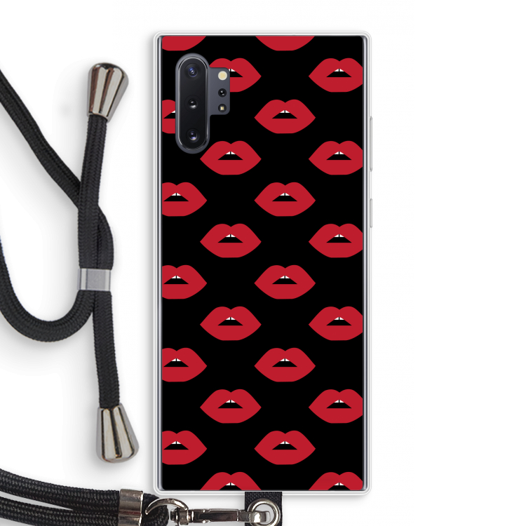 Lips: Samsung Galaxy Note 10 Plus Transparant Hoesje met koord